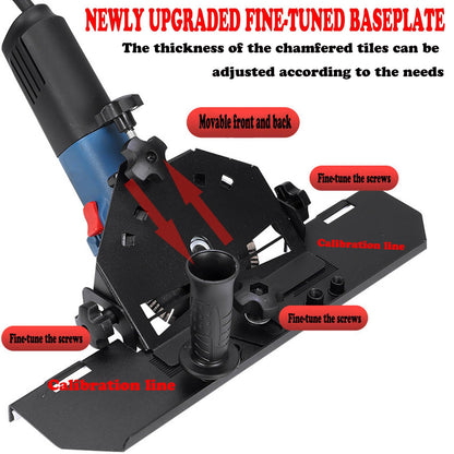 45 Degree Tile Chamfering Tool, Angle Grinder Tool for Tile Chamfering, Tile Cutting Tools ONLY for 4-1/2’’ & 5’’ Angle Grinder with Red Knobs