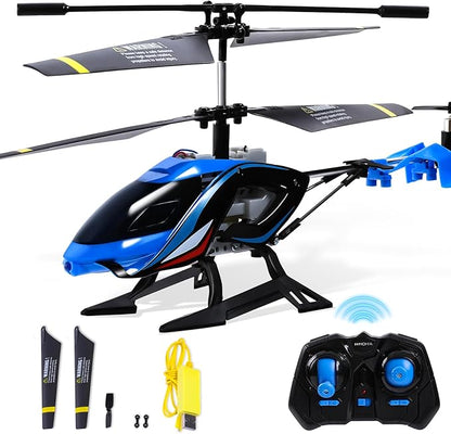 A ALPHA RC Helicopter 2.4G Remote Control Helicopter with LED Lights Vigilante Indoor Outdoor Remote Control Helicóptero Toy for 8 9 10 11 12+ Year Old Boys Gifts Blue