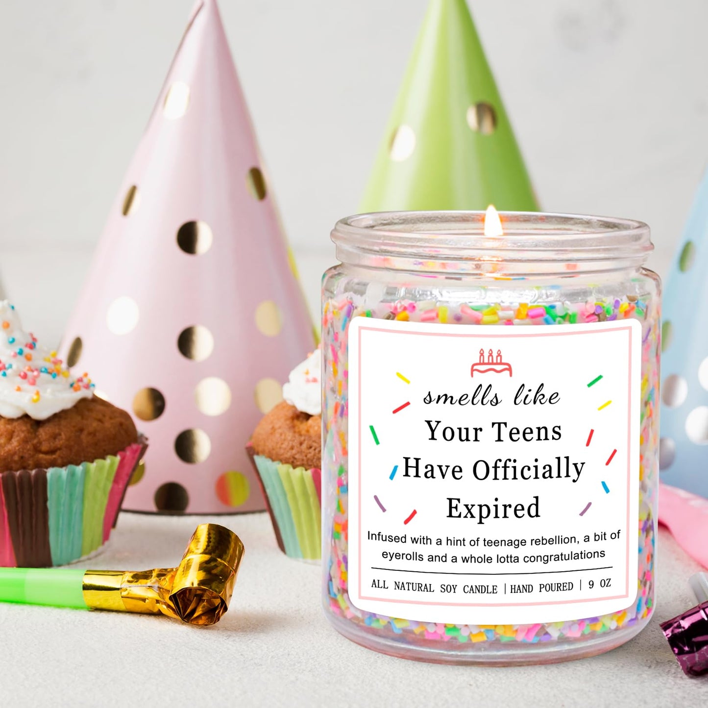Homsolver Birthday Candles Gifts for 20 Year Old Female, Happy 20th Birthday Decorations for Women, 20 Year Old Birthday Gifts for Girl Her (Vanilla Birthday Cake Scent with Sprinkles)