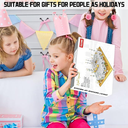 Mecca Mosque Building Model Mini Block Set (1255 Pieces) Muslims Islamic Gift Famous Building Toy Children and Adult Eid al Fitr Gift