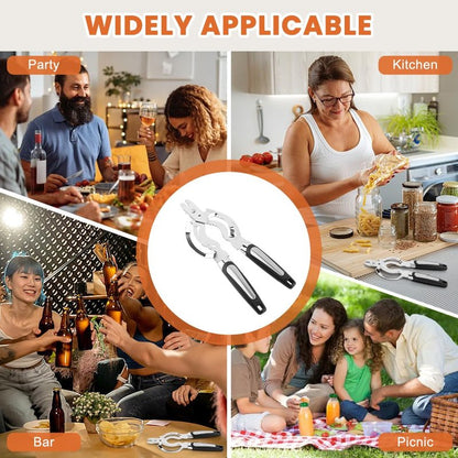 Jar Opener, Stainless Steel Jar-Lid Opener, Multifunctional Jar-Opener for Weak Hands, Beer Bottle-Opener for Arthritic Hands, Seniors with Arthritis