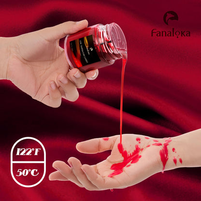 Low Temperature Candles Sets, Low Heat Body Safe Candles, Unscented, Black & Red (4.2 oz Variety Pack, 2 Pack)- FANALOKA