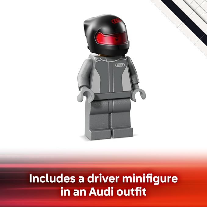LEGO Speed Champions Audi Revolut F1 Team R26 Race Car Toy - Building Sets for Boys &amp Girls Ages 10+ - F1 Car Kit for Display or Play - Gift for Birthdays - 77259
