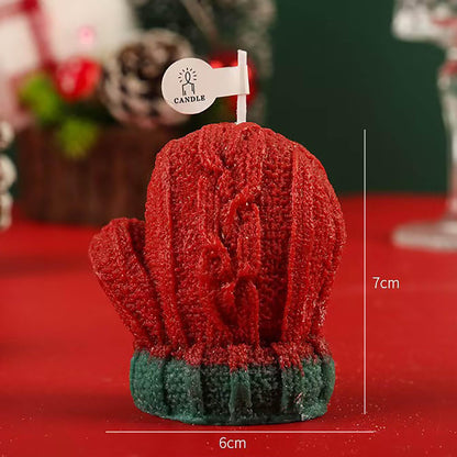Cooary Christmas Juniper Scented Candle Xmas Tree Glove and Elk Shaped Soy Wax Candles