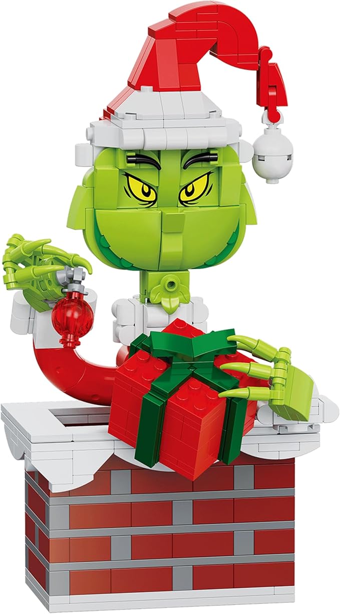 Brickcraft The Grinch Building Set 504 PCS Christmas Toy Kit for Kids &amp Adults 8+ Movable Hands Arm &amp Hat Holiday Collectible Display Model Fun Xmas Gift Idea for Grinch Fans &amp Builder