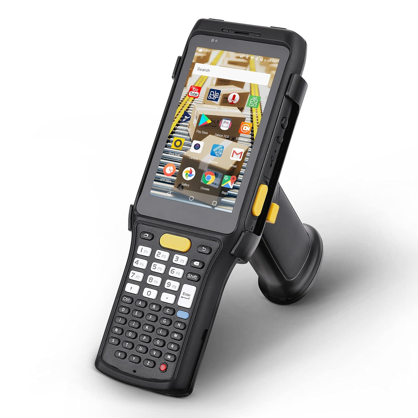 MUNBYN 2026 Android 13 Barcode Scanner PDA083, Equip with Zebra Mid Range 4750MR Scanner, Inventory Handheld PDA with Pistol Grip, 1D/2D/QR Code for Warehouse Logistics