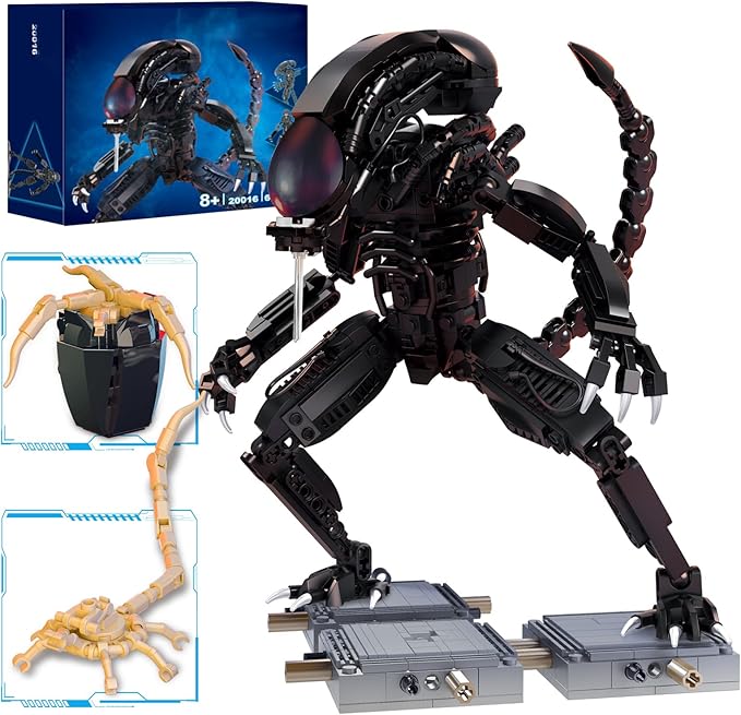 Xenomorph Action Figure Toy Building Set Compatible with Lego for AdultsCool Scary Toys Gifts for Boys and Girls 8-14 Years Up 616 pcs
