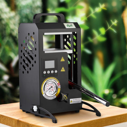 10 Tons Heat Press Machine with 5.5" X 5.5" Dual Heated Plates Manual Press with LCD Digital Display Screen & Precise Pressure Gauge 110V/220V