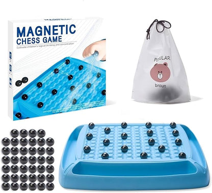 Magnet Game Magnetic Game for Kids and Adults Table Top Board Game for Kids 8-12 Magnet Chess Game 40Pcs for Family Games Night 2-4 Players