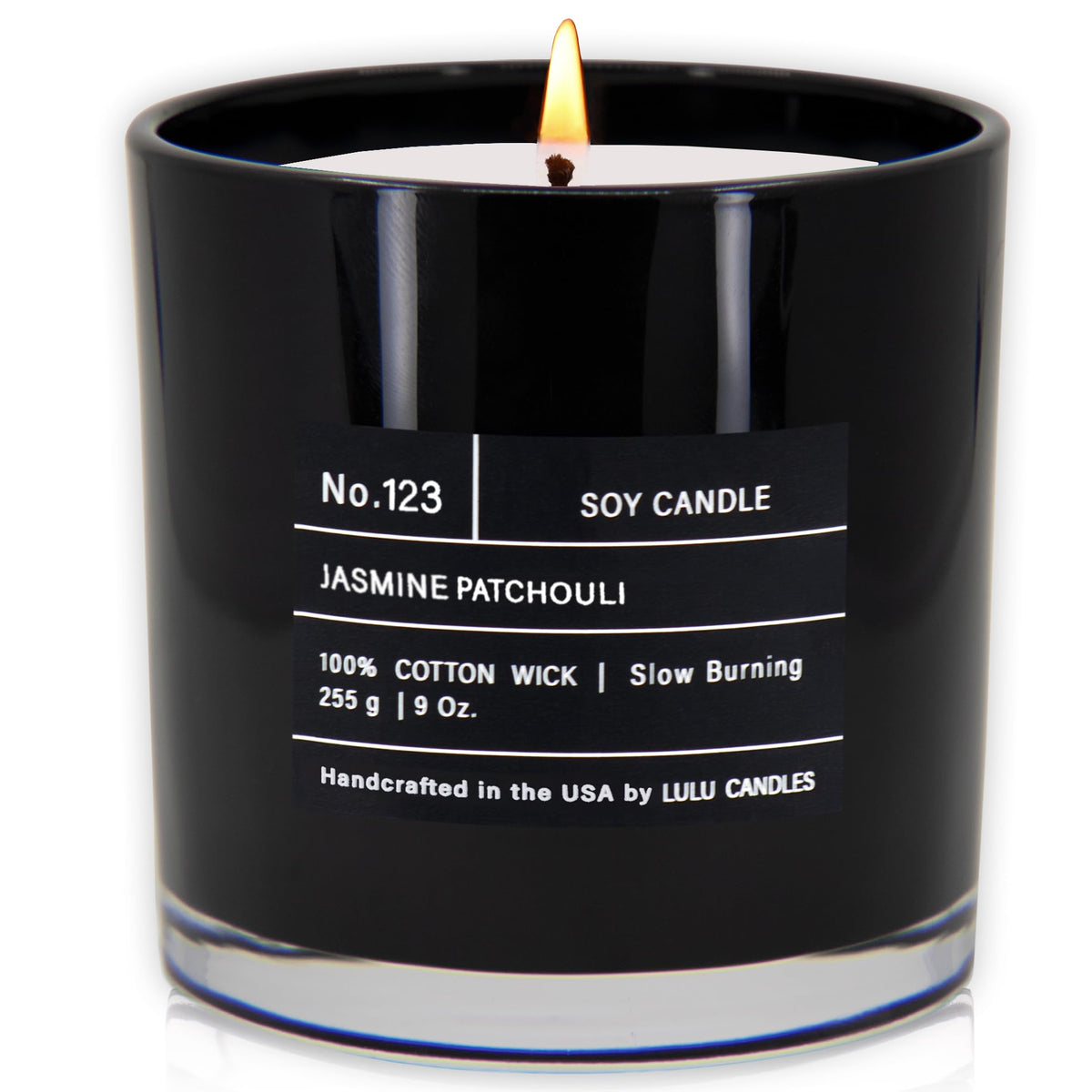 Lulu Candles | Jasmine Patchouli | Smells Floral & Earthy | Luxury Scented Soy Jar Candle | Hand Poured in The USA | Highly Scented Long Lasting (9 Oz.)
