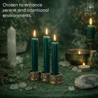 SOUL STICKS Abundance Magic Spell Chime Candles 20 Pack - Ideal for Altar, Rituals, Ceremonies, Meditation Purple Candle for Witchcraft Supplies, Wiccan Supplies, Unscented Candles Clearance