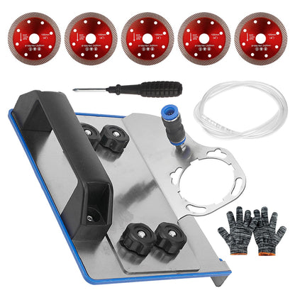 45 degree tile chamfering tool, 100-Type Universal 45 Degree Tile Chamfering Stand Type Angle Grinder,Angle Grinders with Gloves & 39Inch Hose