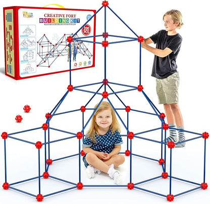 Fort Building Kit for KidsSTEM Construction Toys Educational Gift for 4 5 6 7 8 9 10 11 12 Years Old Boys and GirlsUltimate Creative Set for Indoor &amp Outdoors Activity200 PcsOriginal