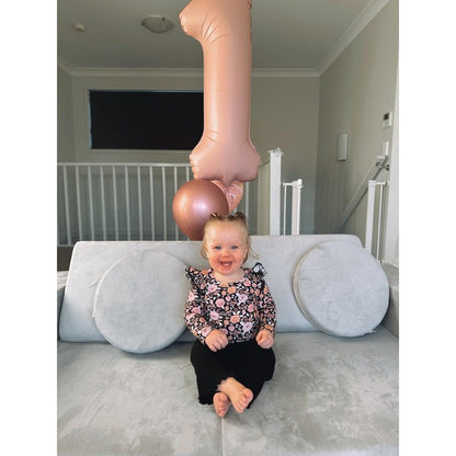 40 Inch Light Brown 1 Balloon for First Birthday, Tan 1st Number Balloons Khaki Birthday Decorations for Girl Boy Kids Toddler Baby, Beige One Giant Number 1 Balloon