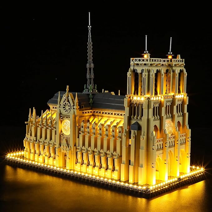 YEABRICKS LED Light for 21061 Architecture Notre Dame Cathedral Building Blocks Model (Building Set NOT Included)
