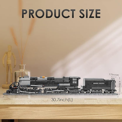 Steam Model Train Building Blocks Build The Train Building Bricks Set Large Locomotives Display Toy with Train TracksTop Present for Train Lovers (1608 Pcs)