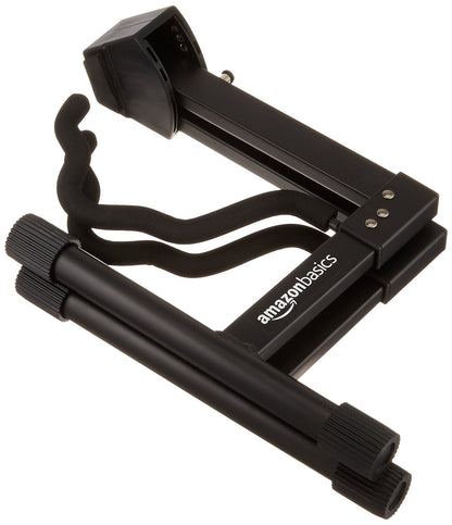 Amazon Basics Adjustable Folding Guitar Stand, A-shape, Fully Assembled - For School Music Program, Concerts & Multiple Users, Black, 8.66 x 15.16 x 3.74 inches