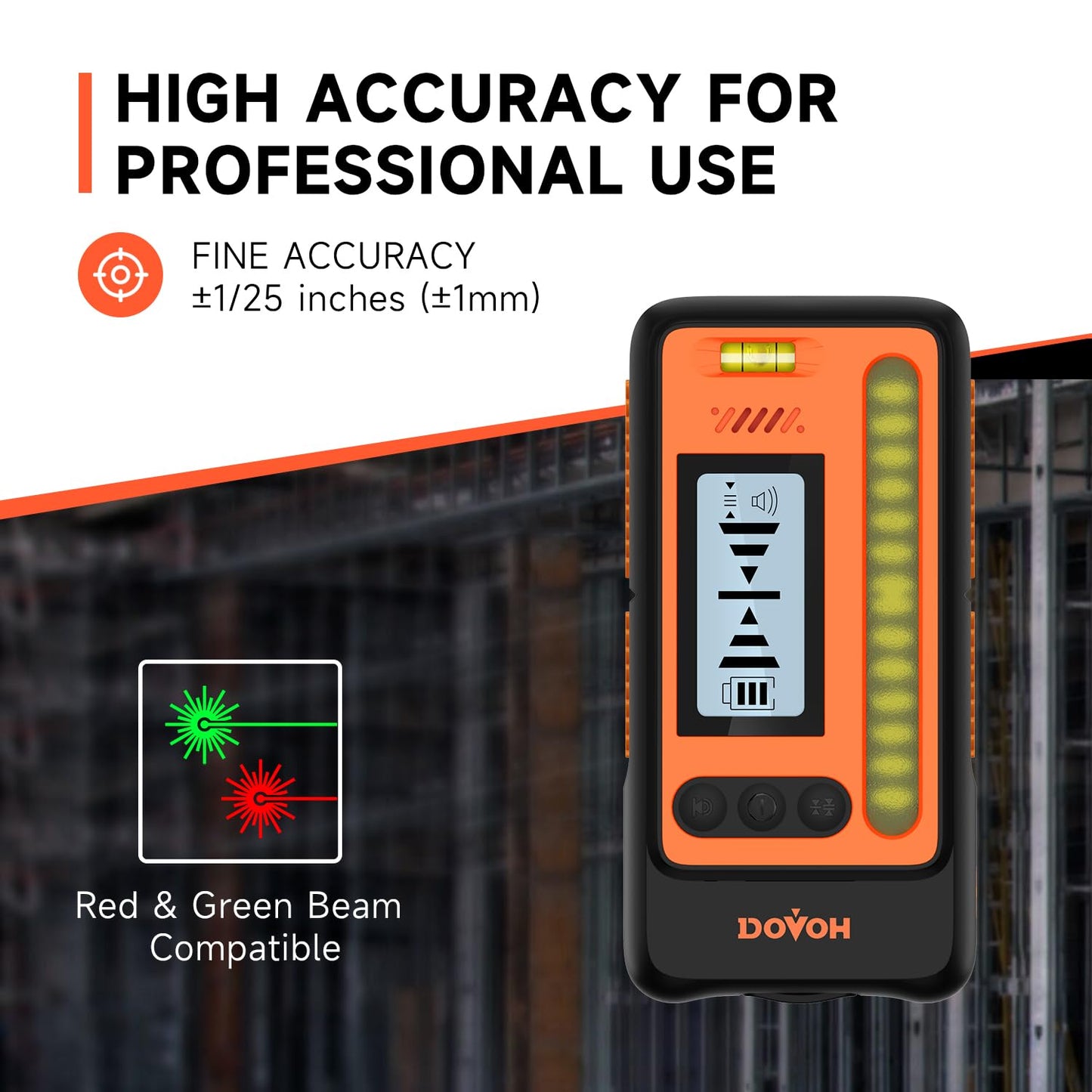 DOVOH K4 4D Laser Level with Receiver and Tripod, Class Ⅱ