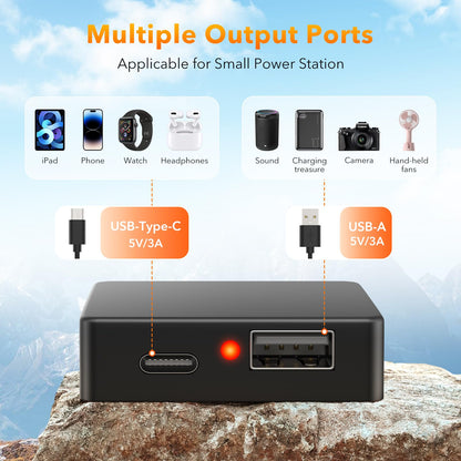 SOLUPUP Solar Panels 30W Portable Foldable Solar Charger with 5V USB-A and USB-C Fast Charging Compatible with iPhone, iPad, Samsung, Power Banks, IPX5 Waterproof Perfect for Camping, Hiking, Outdoor