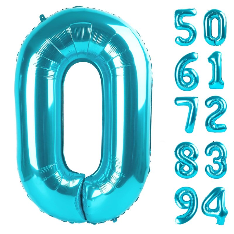 Blue Number 17 Balloon 40 inch, 17 Number Balloons, 17th Blue Birthday Decorations for Girls Boys Kids, 17 Year Old Blue Party Supplies