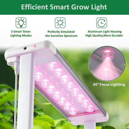 Hydroponics Growing System kit Indoor + Multi DIY Tall Metal Stand with self Watering Planter hydroponics Growing System Tower