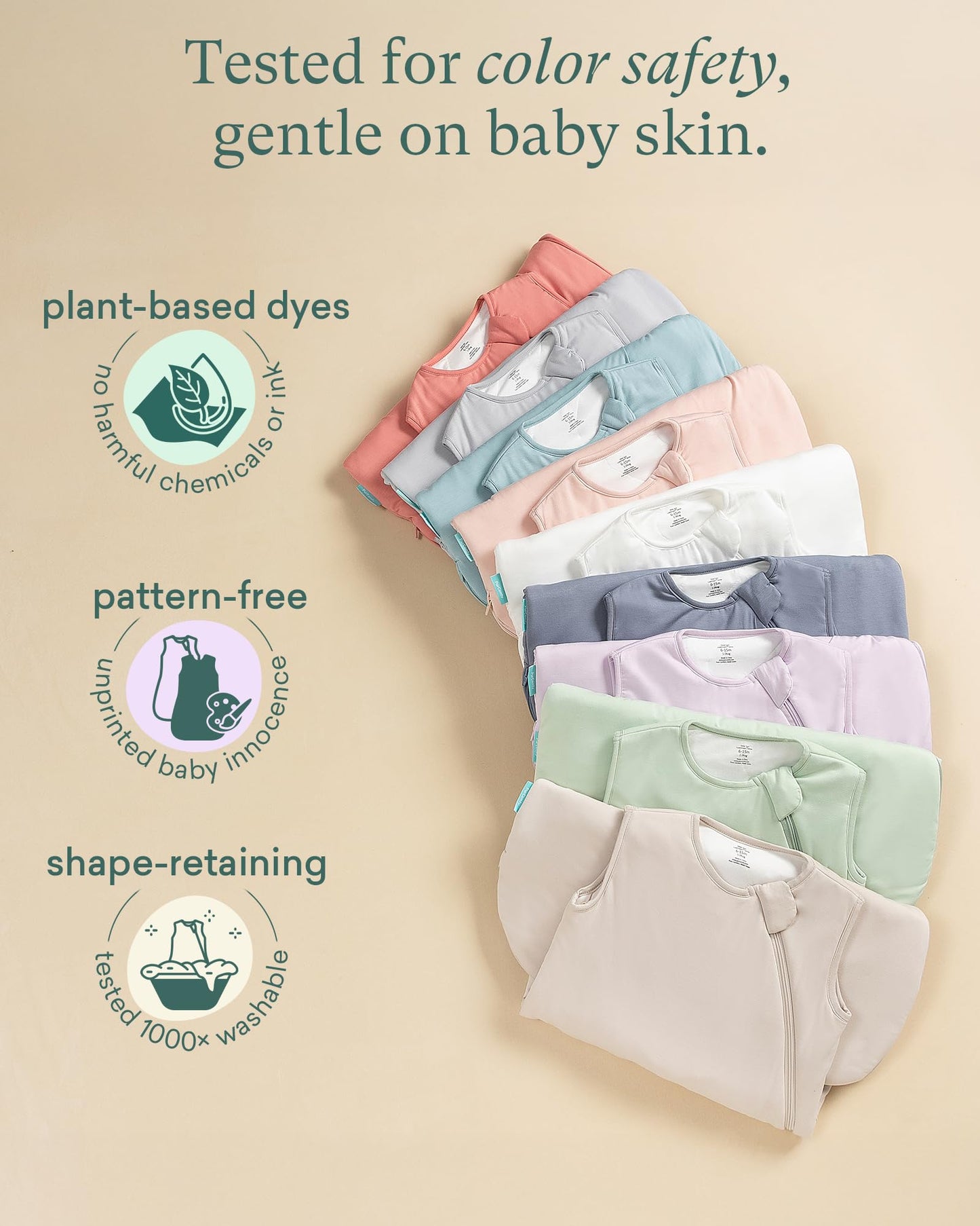 PurComfy Supersoft Sleep Sack 0.5 TOG, Premium Bamboo Viscose Baby Sleeping Bag, Lightweight Sleep Sack 6-15 Months (Cream)