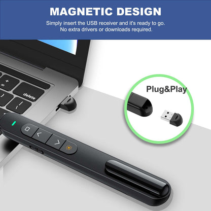 QUI Presenter Clicker Bundle | BK600 Slim-Shaped USB A Black & BQ100 Remote-Shaped USB A Black