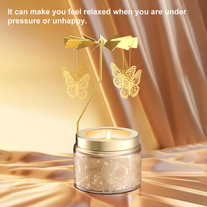 Rotatable Osmanthus Flower Scented Candle, Gifts for Women, Single-Wick with 20 Hours of Burn Time, Ideal for Creating Relaxing Ambience & Holiday Gifting (Butterfly)