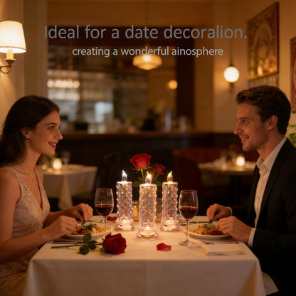 Aloelcap 4PCS Battery Operated Candles, Christmas Decorations Flameless Candle, Valentines Proposal Anniversary Wedding for Birthday Party Decoration