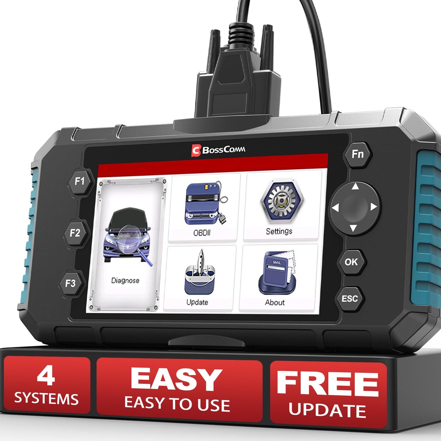 2026 BOSSCOMM IFIX430 OBD2 Scanner Diagnostic Tool, ABS/SRS Airbag/Transmission/Engine, Scan Tool & Car Code Reader for Cars and Trucks, Code Scanner with Live Data, Lifetime WiFi Update, EN/ES Ver
