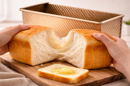 Spmarkt Bread Pan, 13 * 5inch Aluminized Steel Non-Stick Rectangle Pullman Loaf Pan with Lid, Long Sourdough Bread Loaf Pan for Homemade, Deep Bread Tin with Dough Scraper Cutter