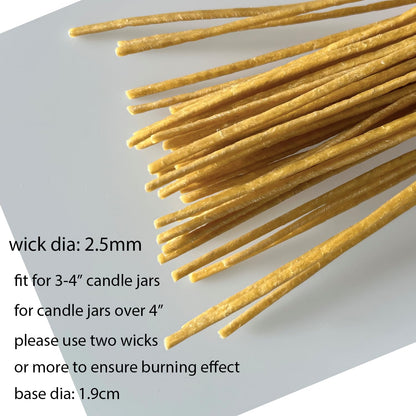 Candle Wicks 200 PCS 8 inch Hemp Candle Wicks 2.5mm Organic Beeswax Candle Wicks for Candle Making Edible Candle Wick for Butter Candle Hemp Candle Wick