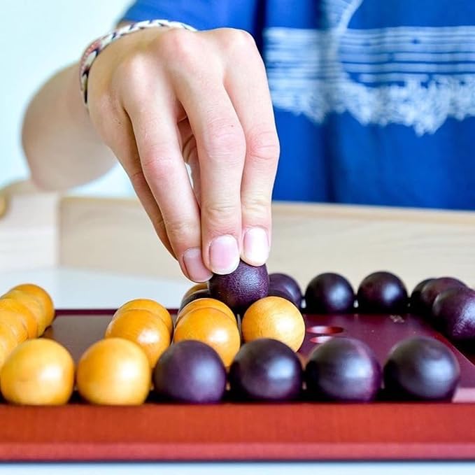 Pylos | Wooden Abstract Strategy Board Game for Kids and Adults | Compete to Stack The Final Ball on The 3D Puzzle Pyramid | Award-Winning Family Game Night Favorite | Ages 8+ | 2 Players | 15 Min