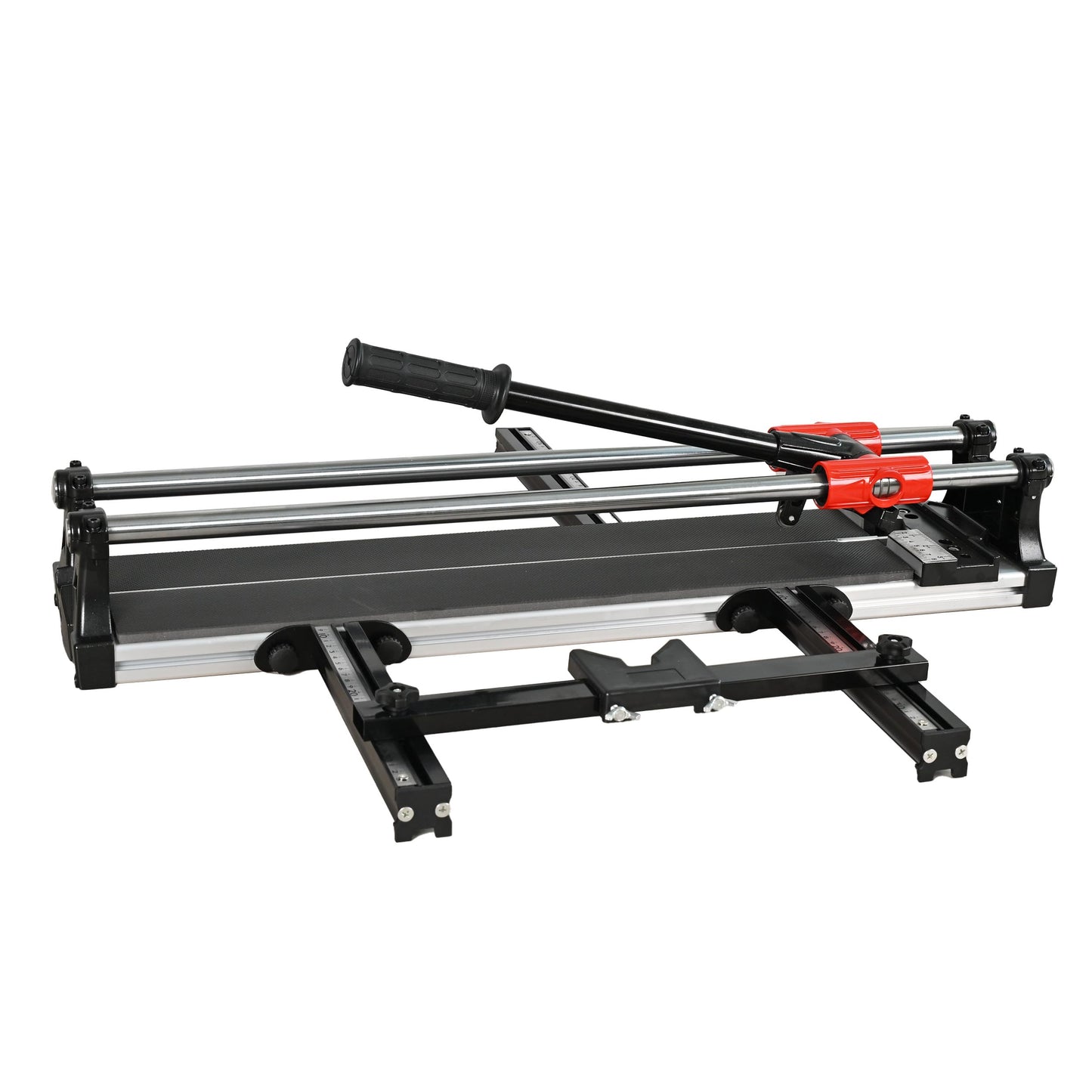 ROJOO 24 inch Double Guide Rails Manual Tile Cutting Machine Wide Aluminum Bottom Plate Ceramic Porcelain Floor Tile Cutter Heavy Duty 600mm/60cm R2818T060