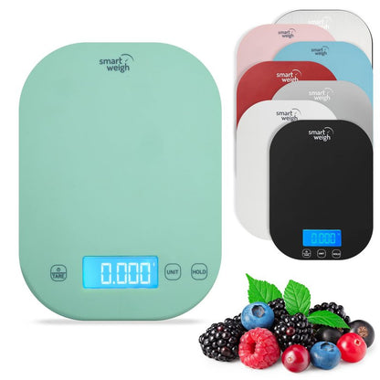 Smart Weigh Mint Green Digital Kitchen Scale for Cooking, Weight Loss, Calorie Tracking, Baking, Food Portion Control, and Meal Prep - Accurate Measurements in Grams and Ounces