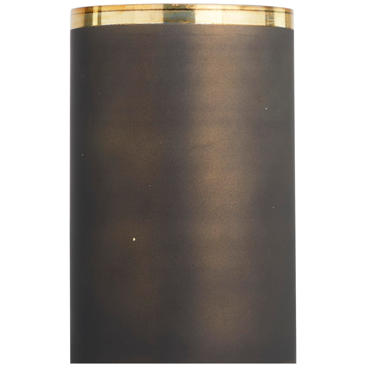 Deco 79 Glass Colorblock Candle Holder with Gold Accents and Textured Silver Base, 6" x 6" x 20", Bronze
