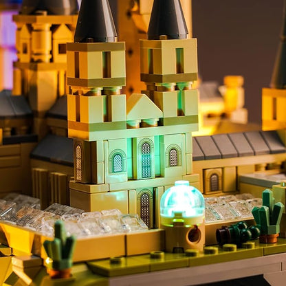 VONADO Light Compatible with Lego Hogwarts Castle and Grounds 76419 Music Version Creative Lighting Set Accessories Compatible with Lego 76419 for Fans (Lights Only No Models)
