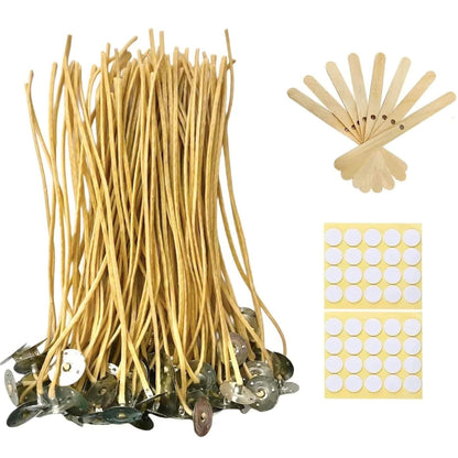 200 PCS 8 inch Hemp Candle Wicks kit, 2.5mm Beeswax Candle Wicks for DIY Bulk Natural Candle Wicks for Beeswax Candle Making Beeswax Wicks for Candles Organic Hemp Wicks for Candle Making