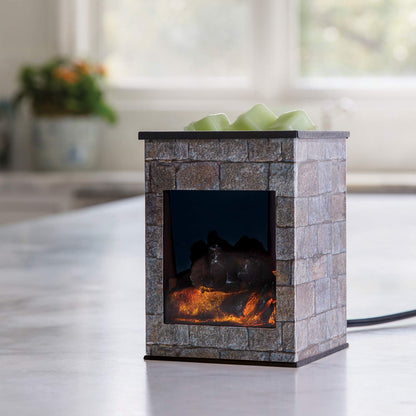 Candle Warmers ETC. Illumination Fragrance Warmer- Light-Up Warmer for Warming Scented Candle Wax Melts and Tarts or to Freshen Room, Grey Hearthstone