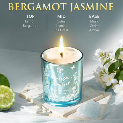 Scented Candles for Women, 3 Pack Candle Sets Soy Candles for Home Scented Holiday Votive Candle Gifts Set, Mothers Day Birthday Gifts for Women Mom Friend -Eucalyptus Mint/Bergamot Jasmin/Sage Citrus
