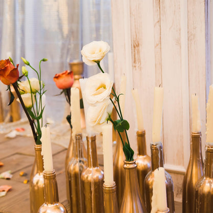 MTLEE Taper Candles 8/10/12 Multi Height Unscented Taper Candles 8 Burn Hours for Dinner Decorative Home Decoration Fall Thanksgiving Wedding Party Candlesticks(Beige,36)