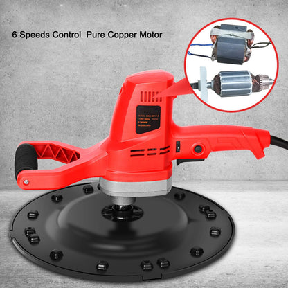 Natudeco Electric Concrete Plaster Cement Mortar Smoothing Polishing Machine Handheld Plastering Trowel 1 to 6 Speed Levels for Wall Plastering