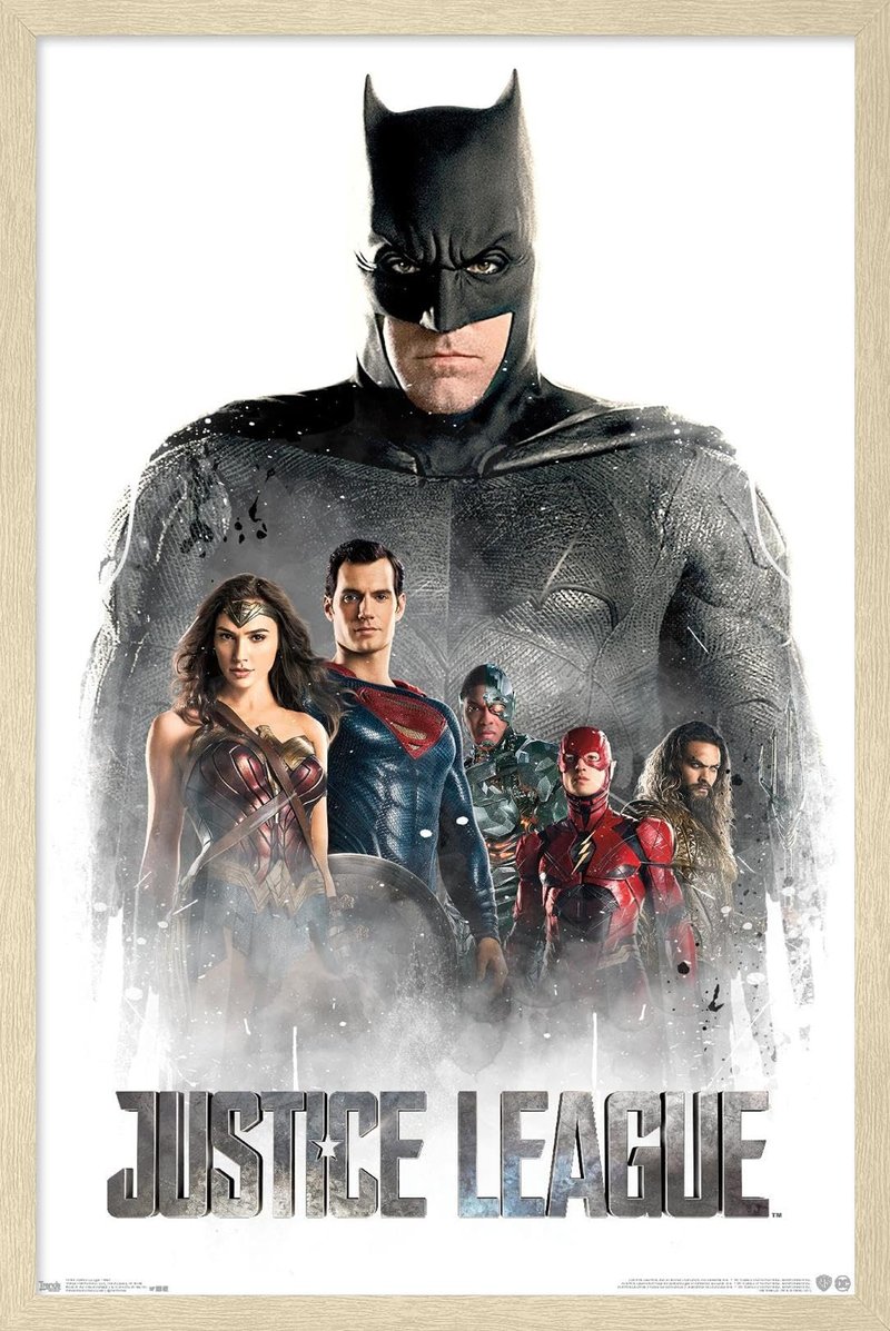 Trends International DC Comics Movie Justice League - Characters in Mist Wall Poster, 22.4L x 14.7W, Blonde Framed Version