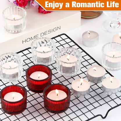 Erinnmy 100 Pack Tea Light Candle,Unscented Tealight Candles,6 Hours Long Burning White Tealights,Tea Candles Bulk Burn Evenly,Small Tea Candle for Emergency Dinner Home Weddings