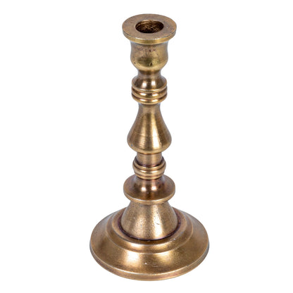 Creative Co-Op Antique Cast Aluminum Taper Holder, Gold