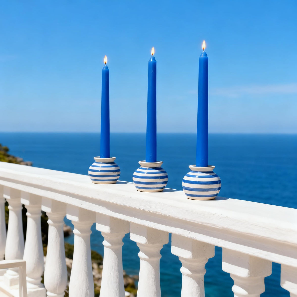 12-Pack Royal-Blue Taper Candles, 10 Inch Unscented Dripless Candlesticks, Long-Lasting Burn Time of 7-8 Hours, Perfect for Home Décor Dinner Party Meditation
