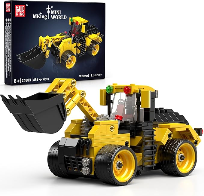 Mould King City Technik Wheel Loader Builidng Sets MOC Construction Toy for boy Age 8-12 Engineering Farm Vehicle Model Kits with with Articulated Steering/Scoop (456PCS+)