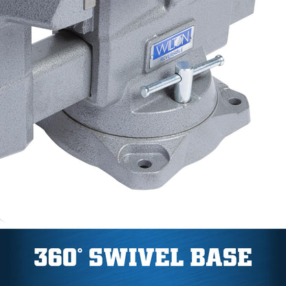 Wilton Reversible Bench Vise, 8" Jaw Width, 9-1/4" & 14-1/2" Jaw Opening, 4-3/4" Throat (Model 4800R)
