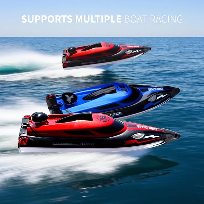 14 inch Big RC Boat Remote Control Boat for Kids and Adults 25 KPH Fast RC Speed Boat with Two 1100mAh Batteries Waterproof Toy Boats for Lakes Pools &amp River