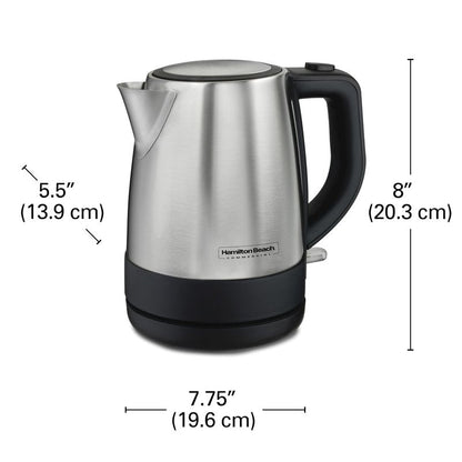 Hamilton Beach Commercial HKE110 1 Liter Hot Water Tea Kettle, Hospitality Rated, Stainless Steel